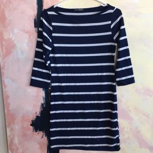 SOPRANO LIKE NEW T-SHIRT DRESS NAVY STRIPED